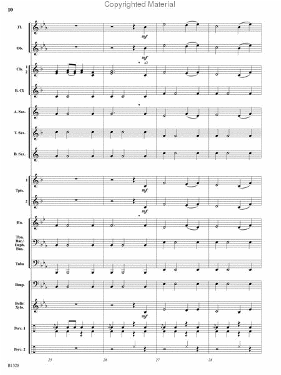 Ten Masters in Two Minutes Concert Band scores gallery preview page 8