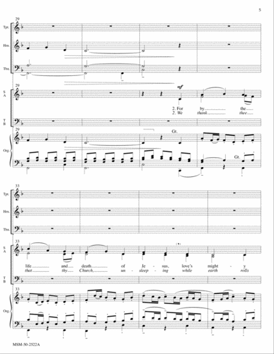 This Is a Day of New Beginnings The Day Thou Gavest, Lord, Is Ended Choir scores gallery preview page 5