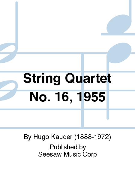 String Quartet No.16,1955