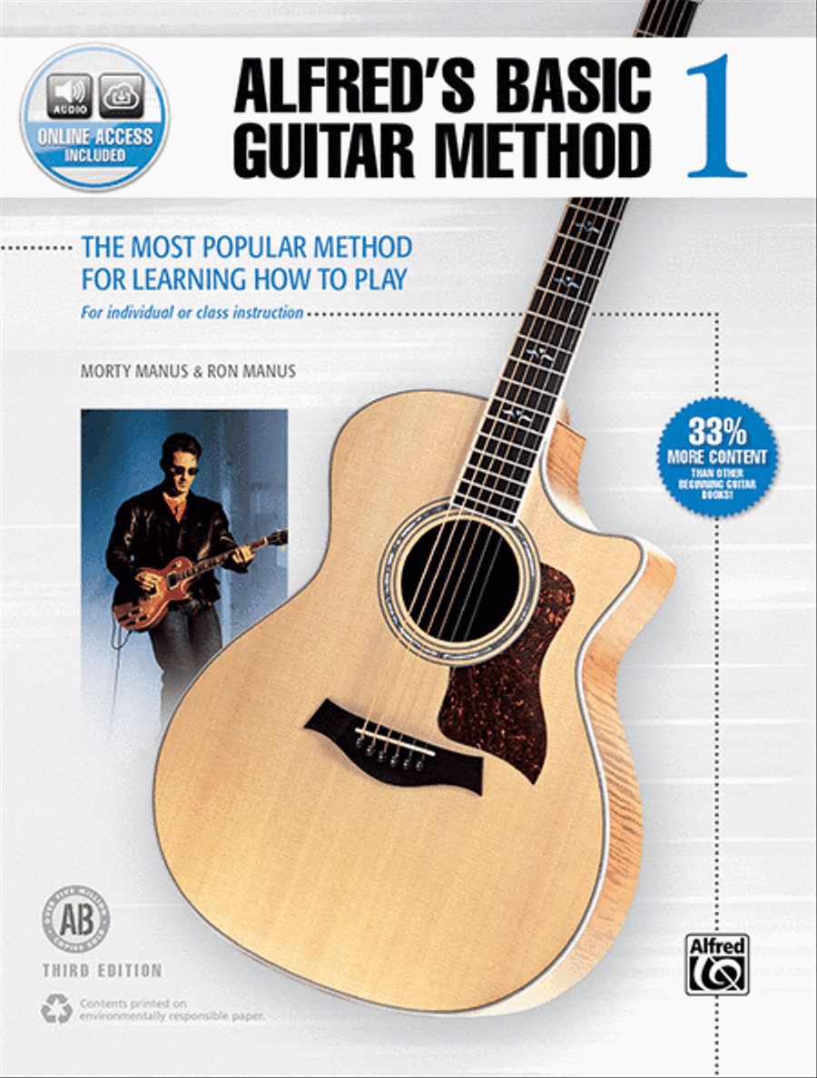 Alfred's Basic Guitar Method, Book 1 Easy Guitar scores gallery preview page 1