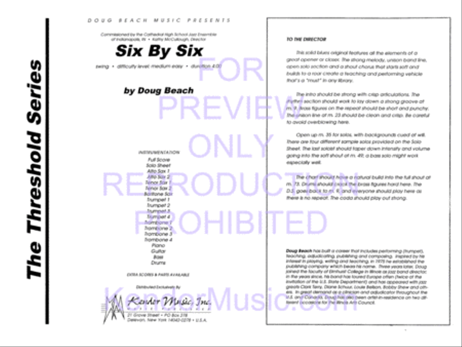 Six By Six Six By Six Jazz Ensemble scores gallery preview page 2