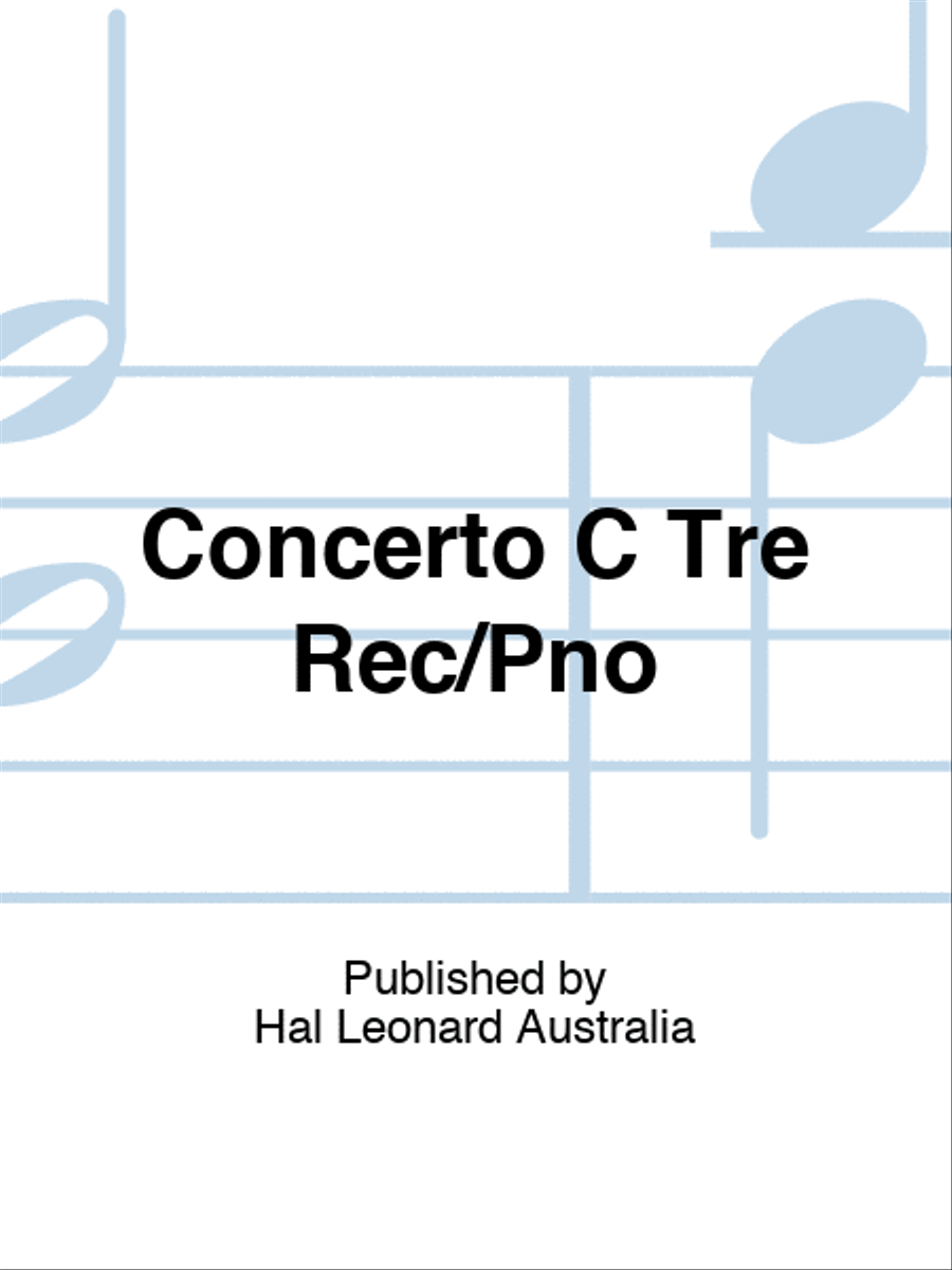 Concerto C Tre Rec/Pno Piano scores gallery preview page 1