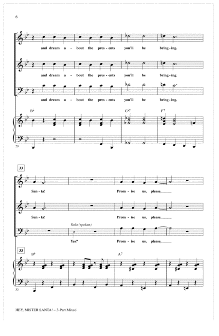 Hey Santa! 3-Part scores gallery preview page 4
