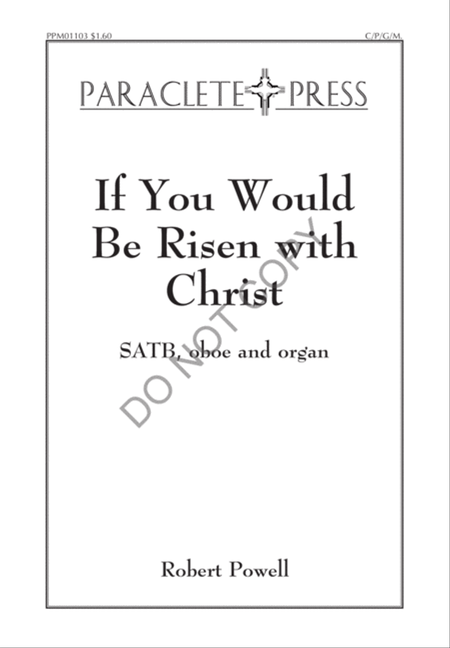 If You Would be Risen with Christ 4-Part scores gallery preview page 2
