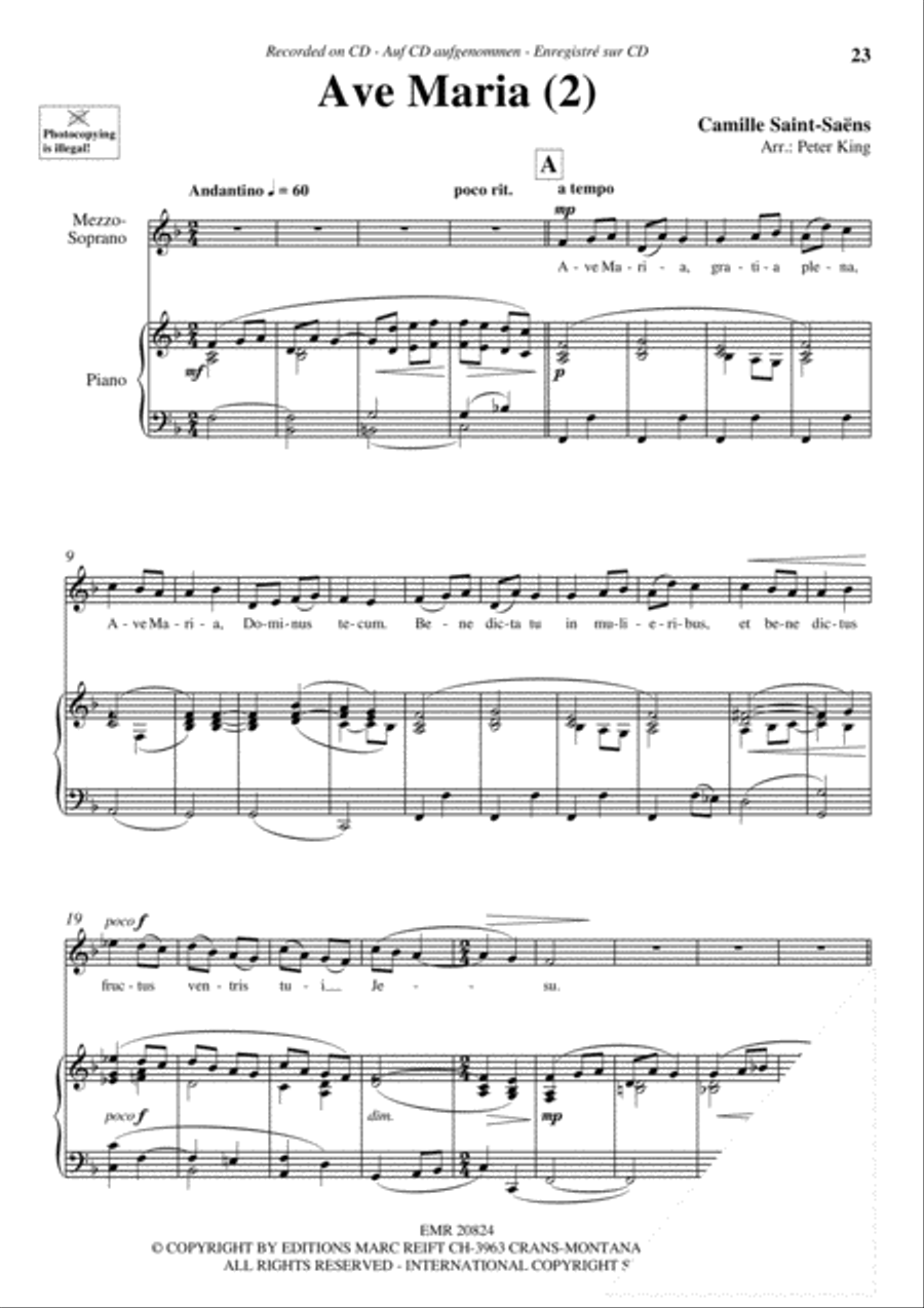 100 Ave Maria Volume 9 Mezzo-Soprano Voice scores gallery preview page 10