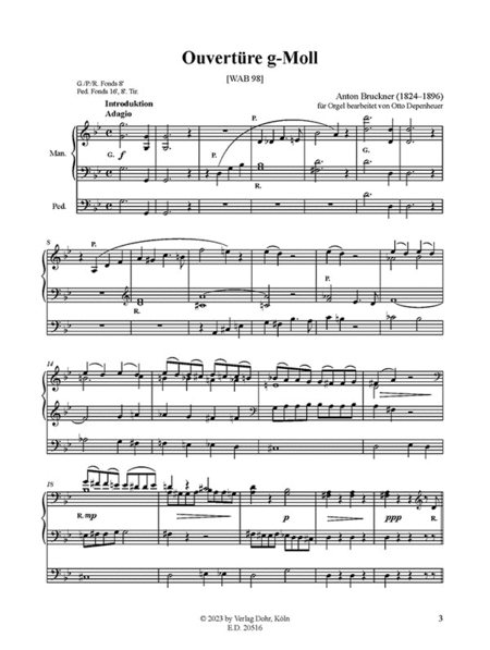 Ouvertüre g-Moll WAB 98 (für Orgel)
