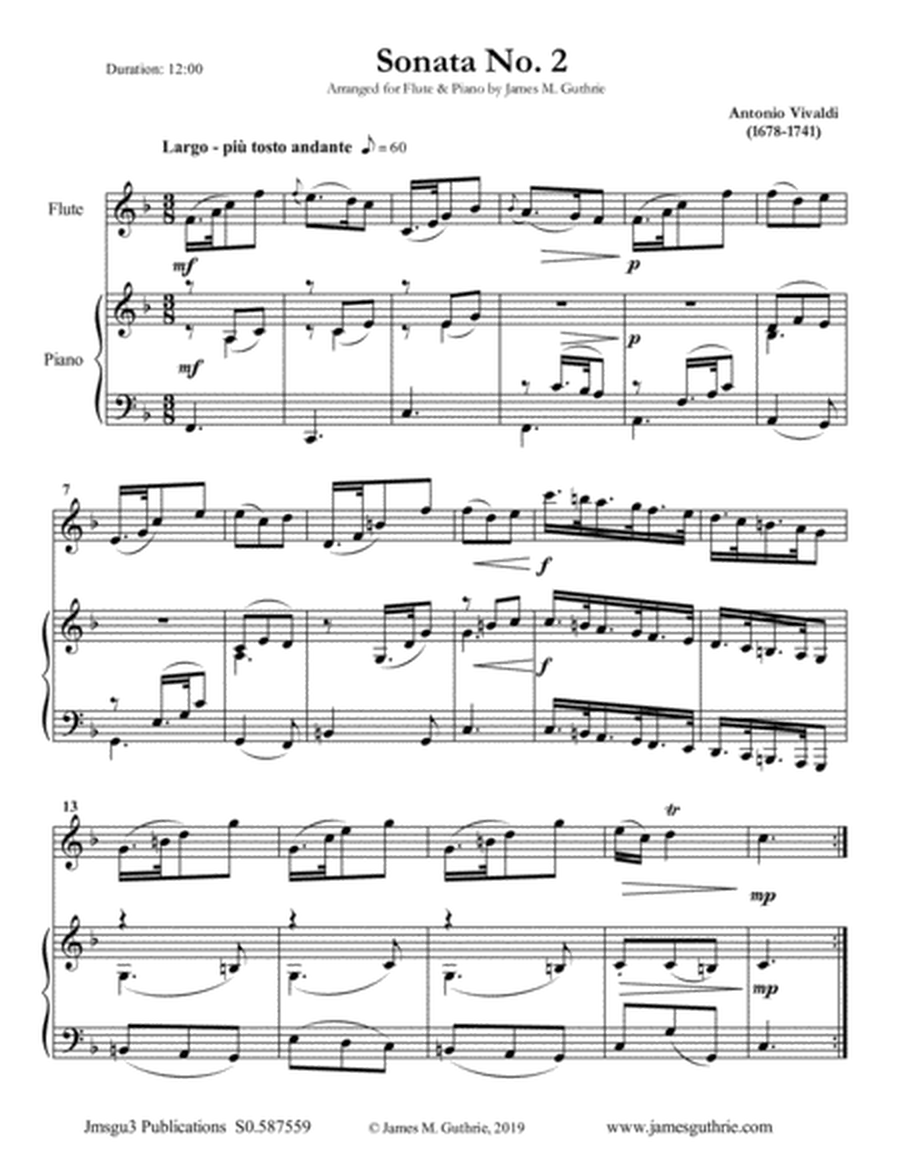 Vivaldi: Sonata No. 2 for Flute & Piano image number null