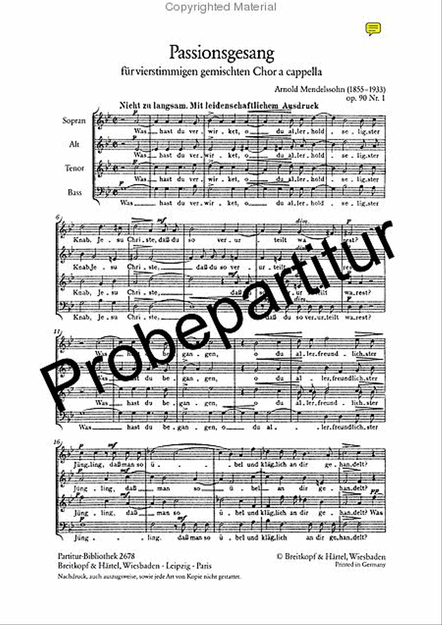 Passion Song Op. 90/1 A Cappella scores gallery preview page 2