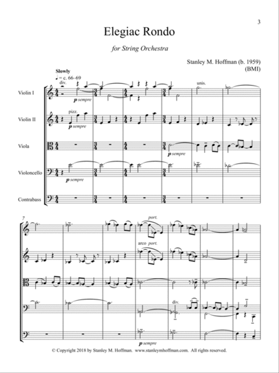 Elegiac Rondo Elegiac Rondo String Orchestra scores gallery preview page 3