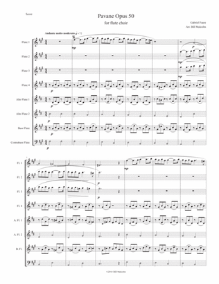 Pavane Opus 50 for flute choir
