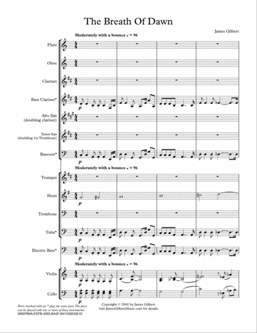The Breath Of Dawn Full Orchestra scores gallery preview page 1