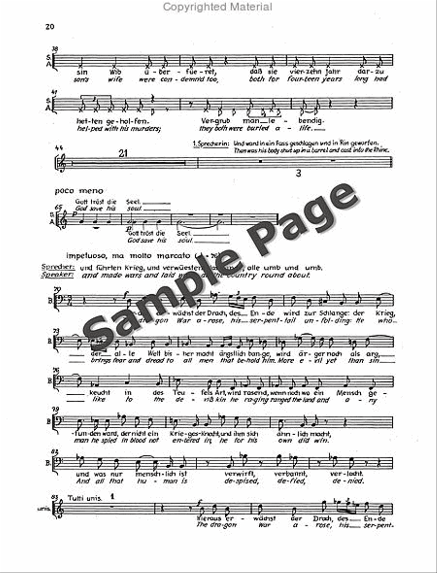 Der Tod Zu Basel Vocal Score 4-Part scores gallery preview page 23