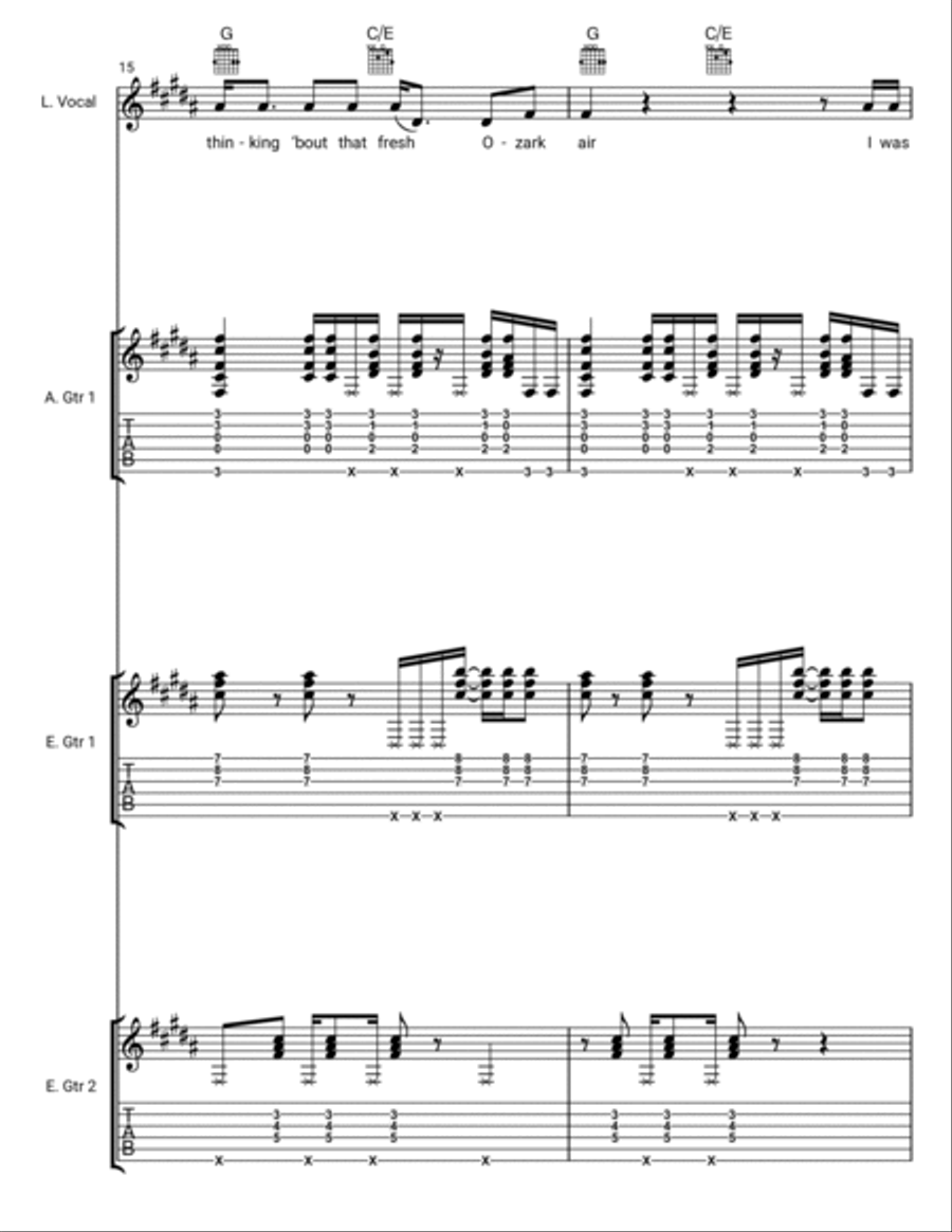 Back to Arkansas Acoustic Guitar scores gallery preview page 5