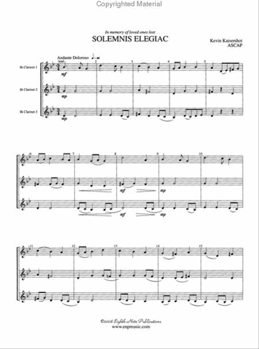 Solemnis Elegiac Small Ensemble scores gallery preview page 2
