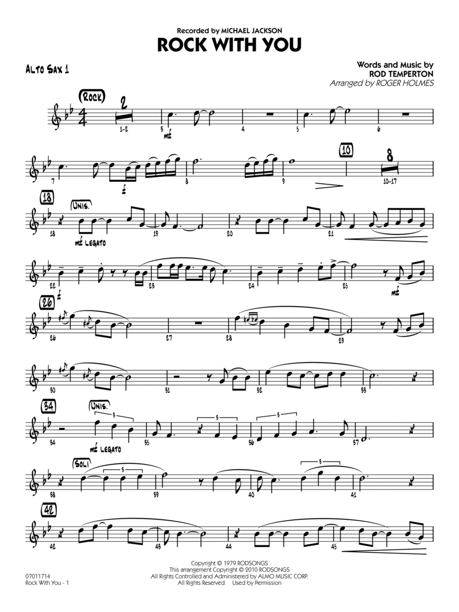 Rock With You - Alto Sax 1