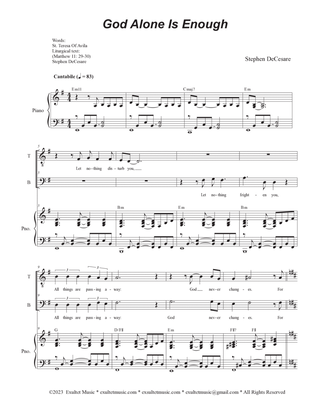 God Alone Is Enough (Duet for Tenor and Bass solo)