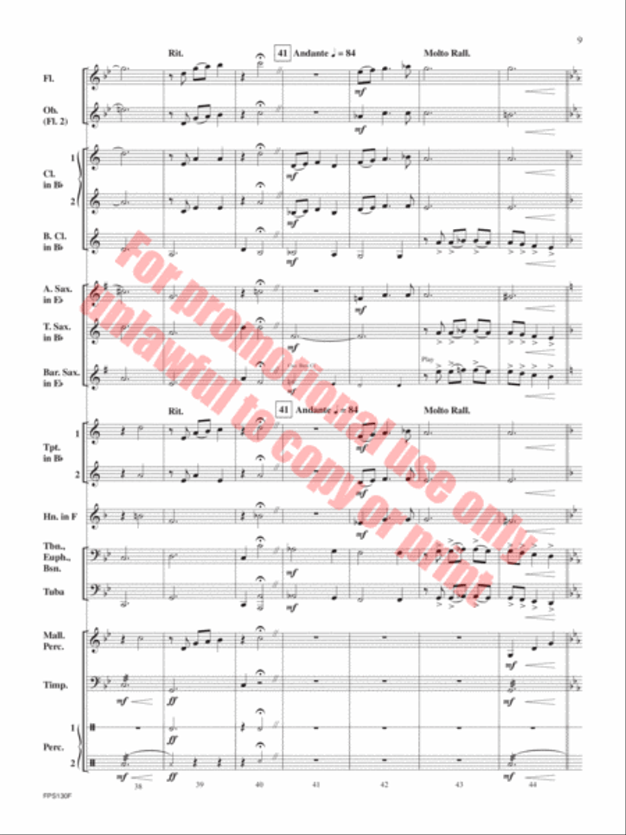 Tides Tides Concert Band scores gallery preview page 10