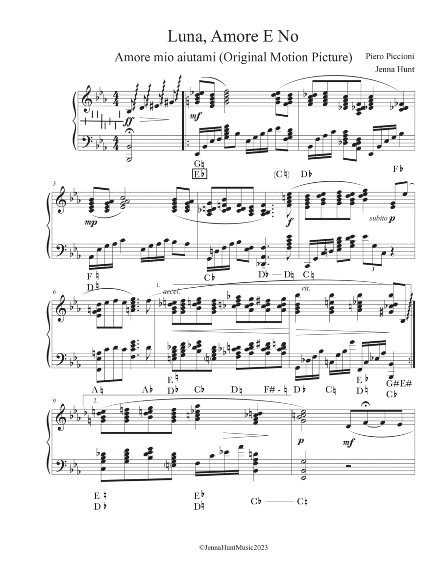 Luna Amore E...no Pedal Harp scores gallery preview page 1