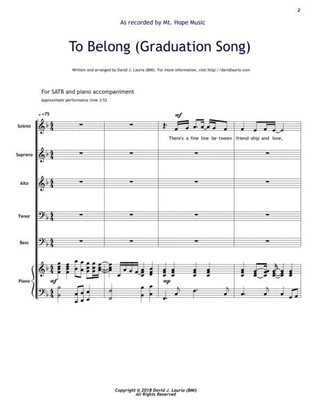To Belong (Graduation Song) image number null