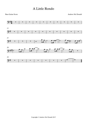 A Little Rondo Bass Guitar Score