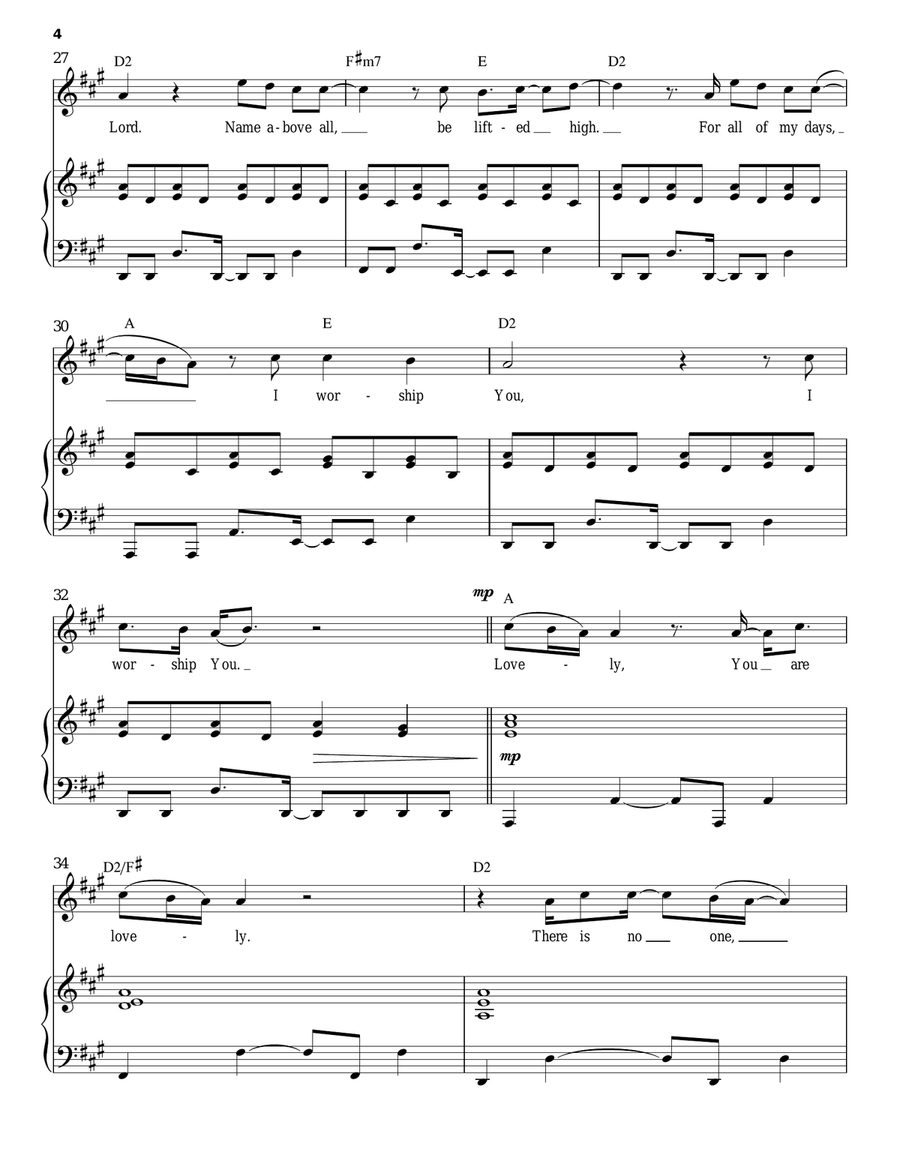 Lovely Lovely Piano, Vocal, Guitar scores gallery preview page 4