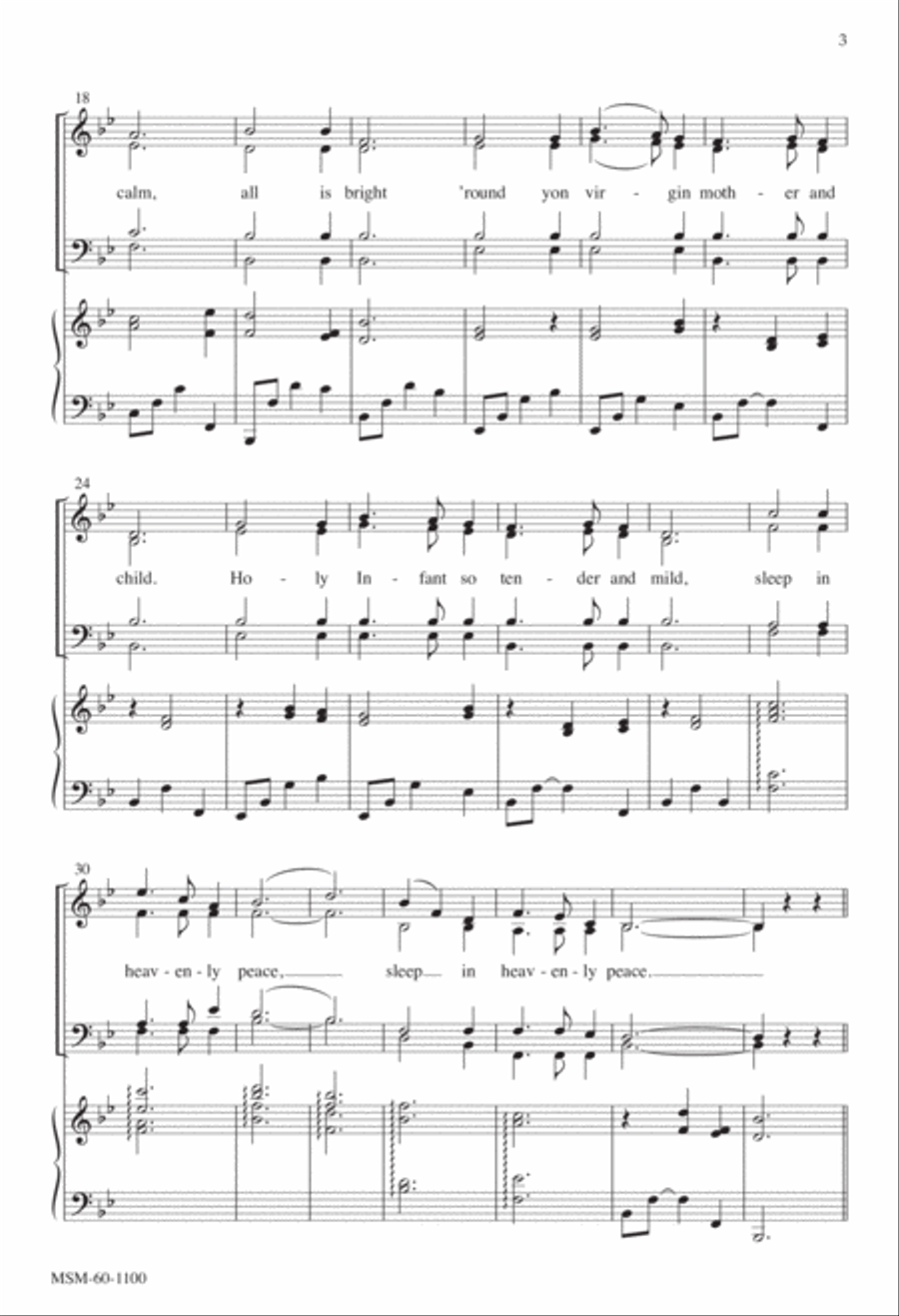 Silent Night Silent Night 4-Part scores gallery preview page 2