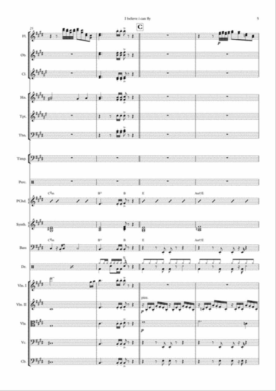 I Believe I Can Fly Large Ensemble scores gallery preview page 5
