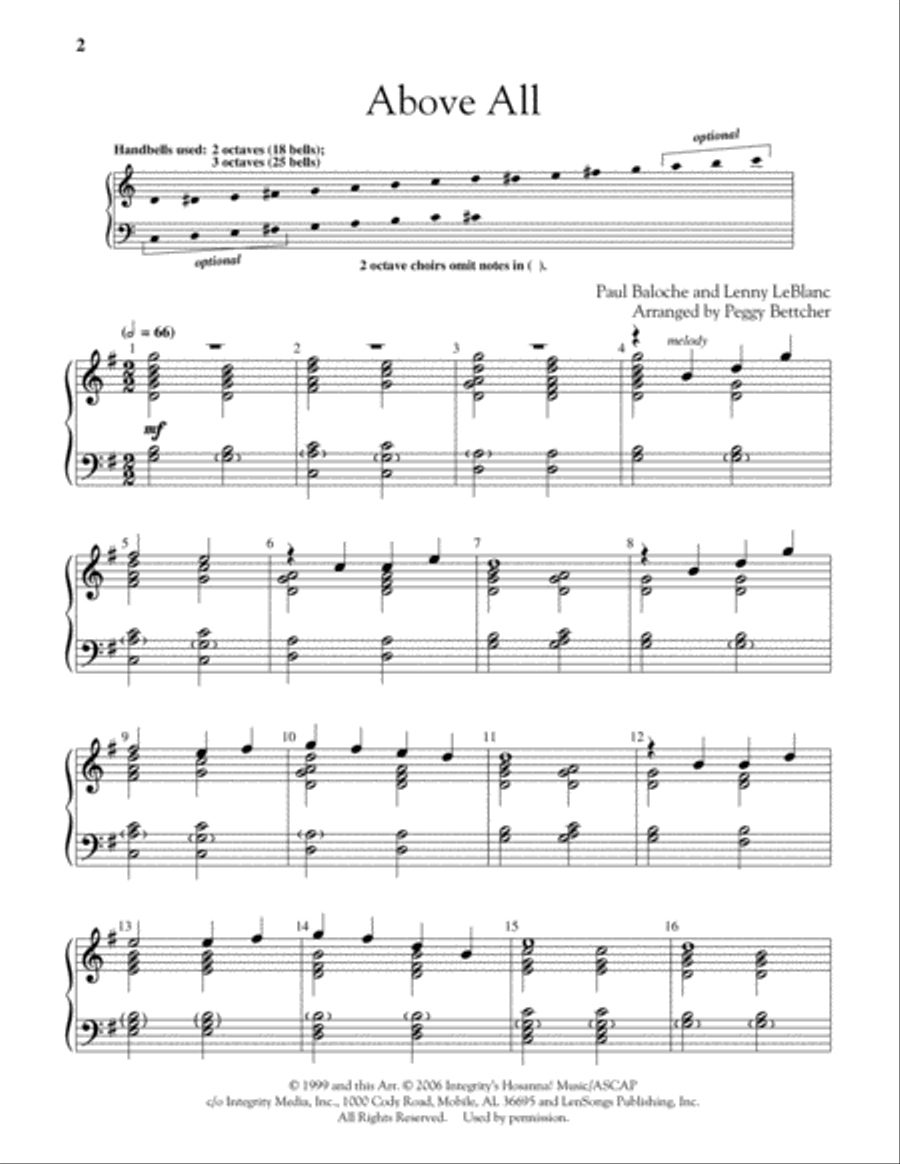 Easy to Ring Praise and Worship 3-Octaves scores gallery preview page 2