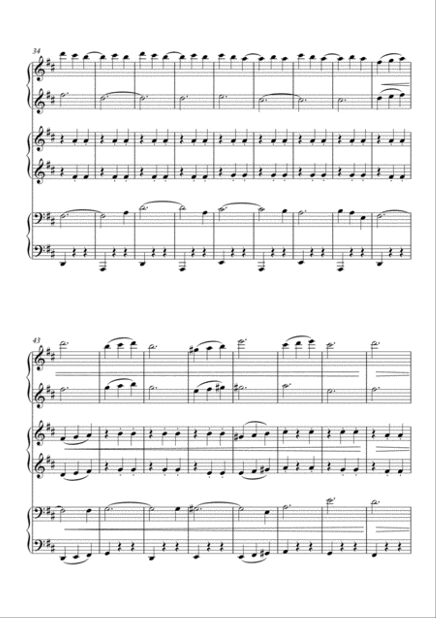 Anniversary Waltz, a Trio for piano 6 hands by Simon Peberdy Piano Duet scores gallery preview page 5