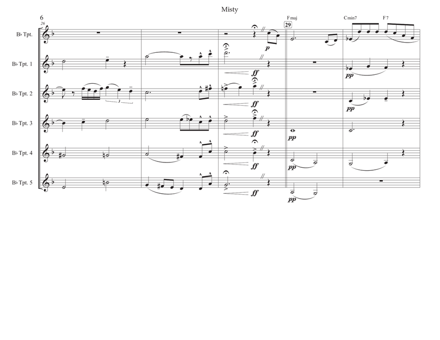 Misty Trumpet Solo scores gallery preview page 6
