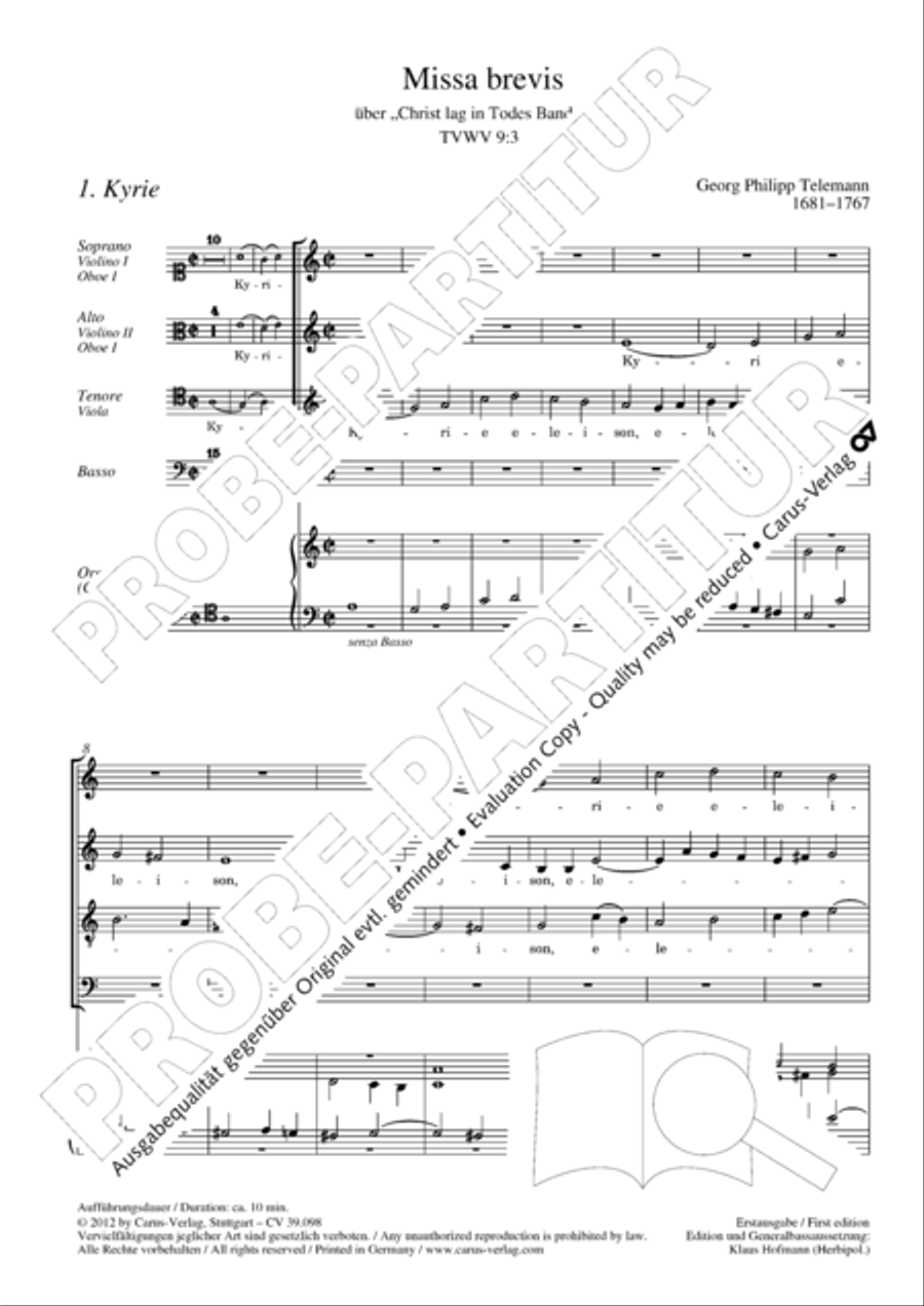Missa brevis 4-Part scores gallery preview page 5