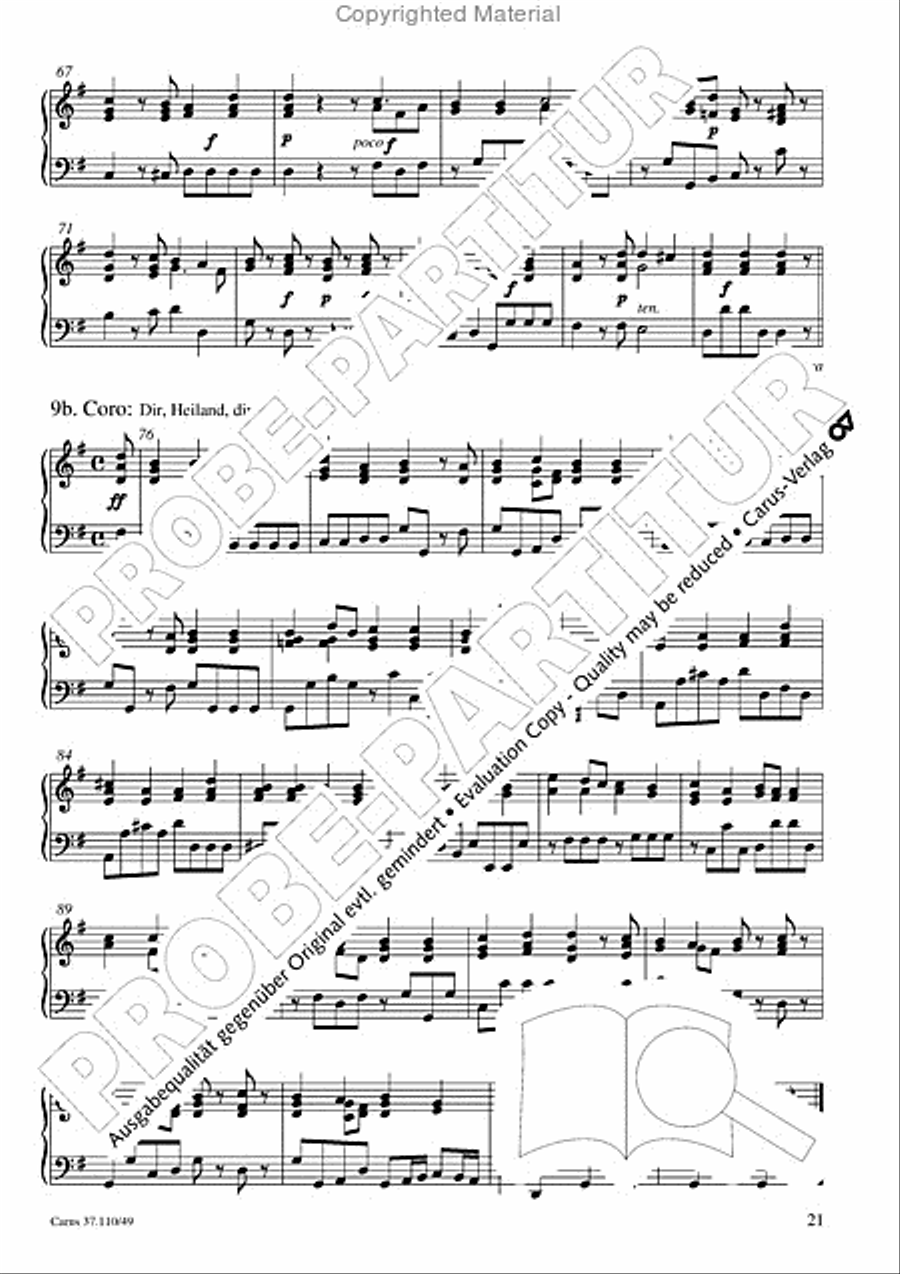 Markuspassion. Werkausgabe Reihe 1, Bd. 7 (Homilius) Organ scores gallery preview page 22