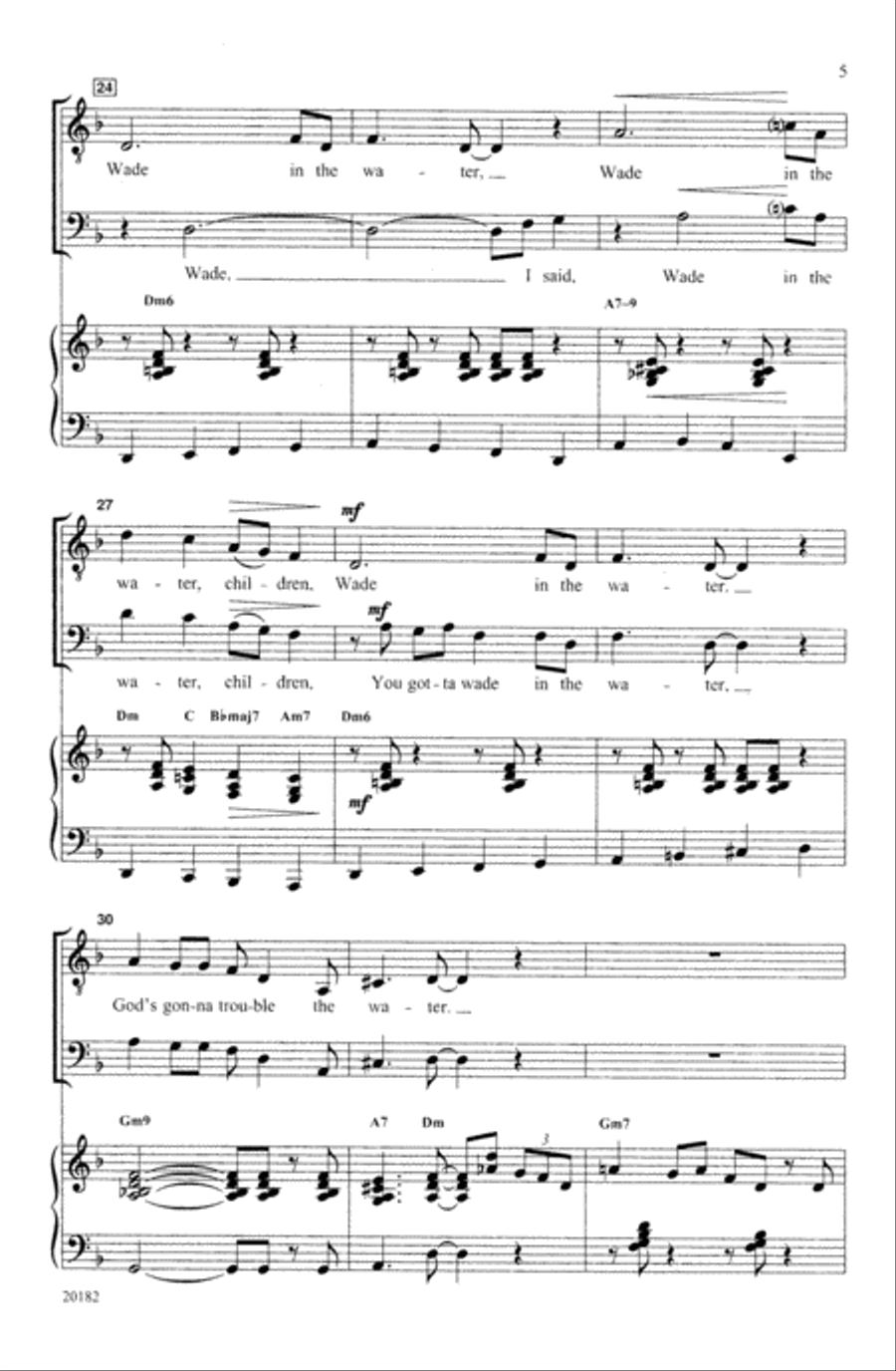Wade in the Water Choir scores gallery preview page 4