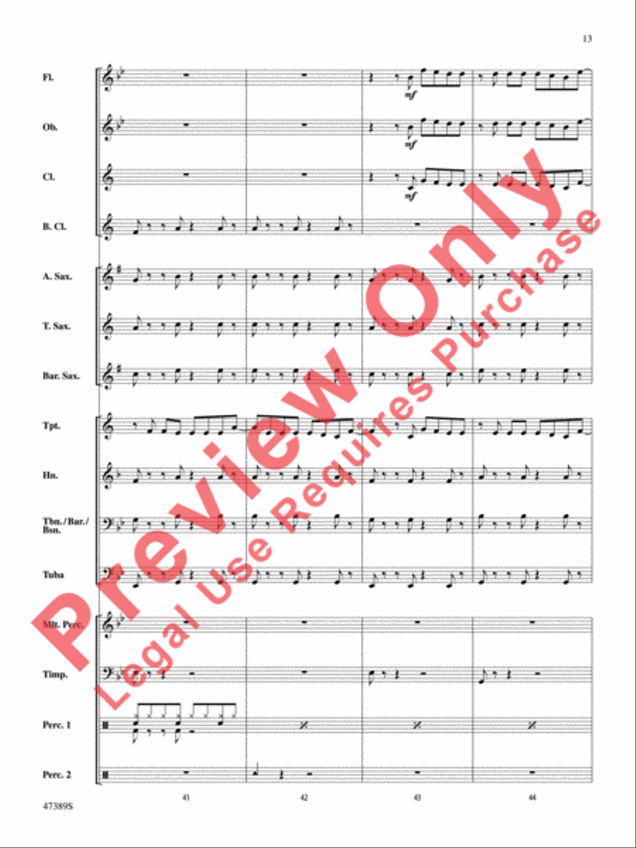 Over My Head Concert Band scores gallery preview page 14