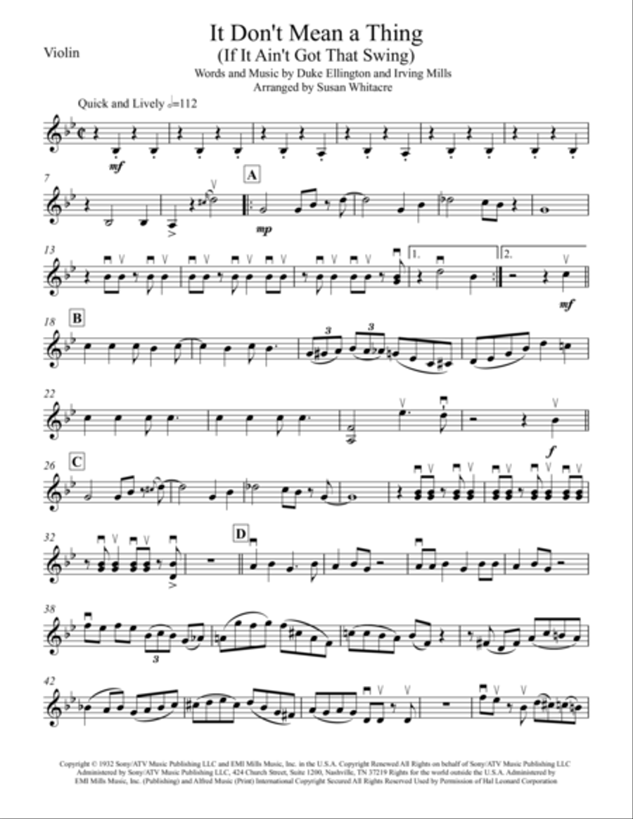 It Don't Mean A Thing (If It Ain't Got That Swing) String Trio scores gallery preview page 5