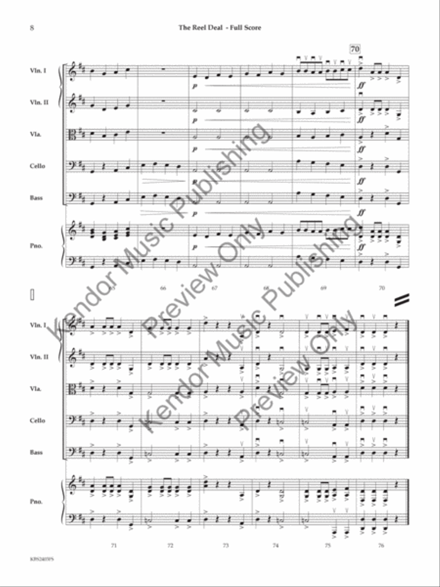 The Reel Deal (Score) String Orchestra scores gallery preview page 9