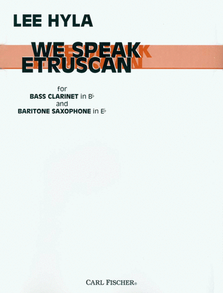 Book cover for We Speak Etruscan