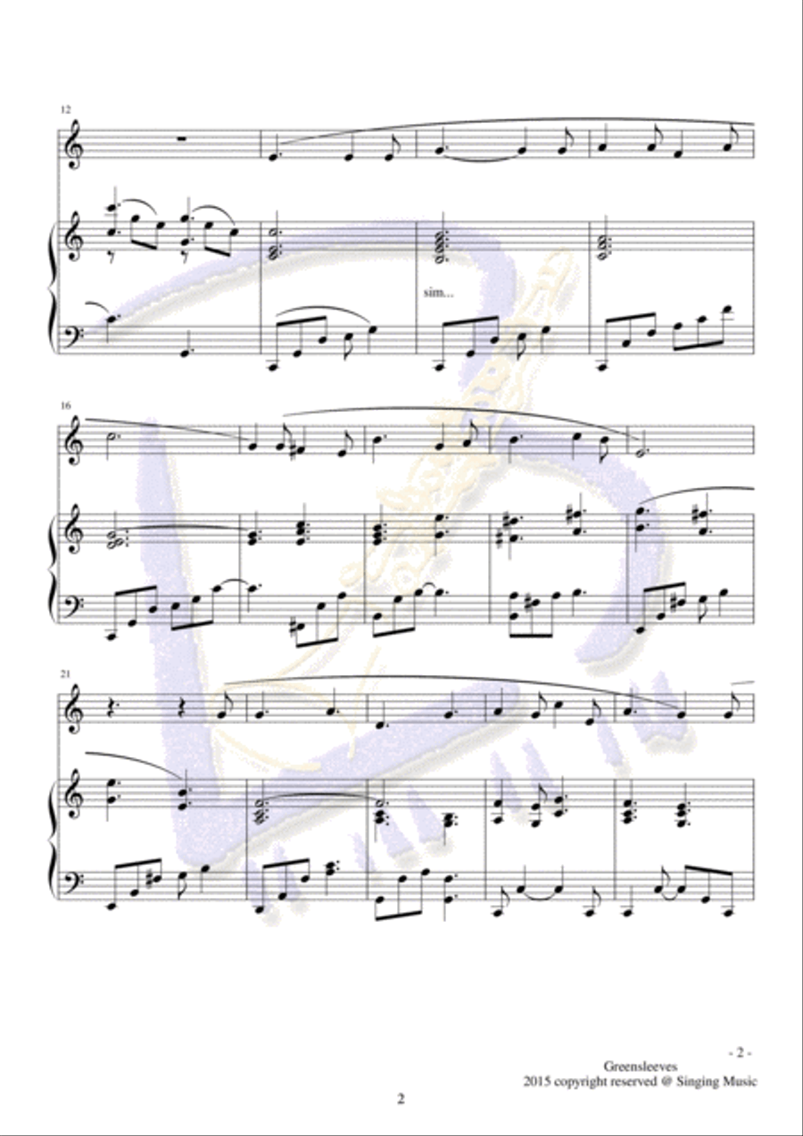 O, Holy Night, for Instrument and Piano English Horn scores gallery preview page 2