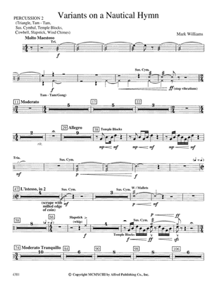 Variations on a Nautical Hymn: 2nd Percussion