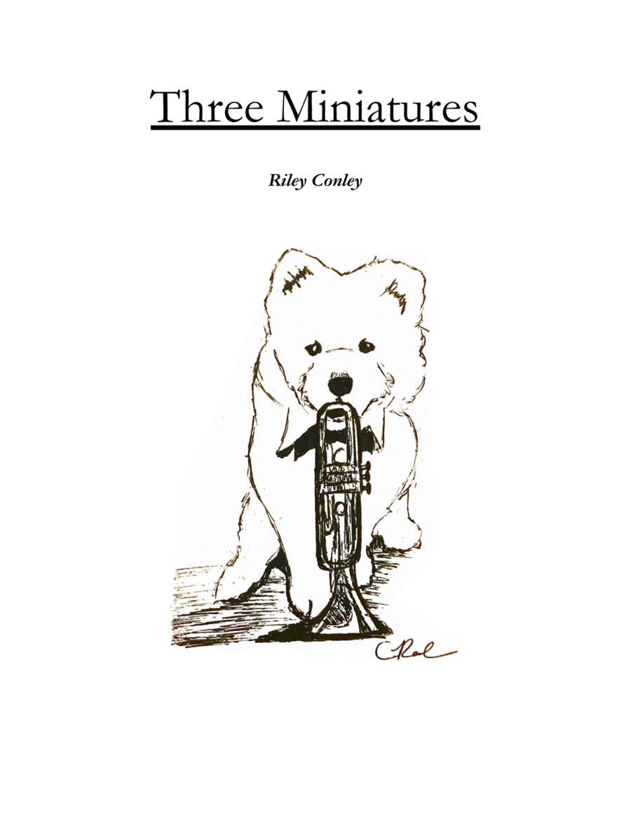 Three Miniatures for Solo Trumpet Trumpet Solo scores gallery preview page 1