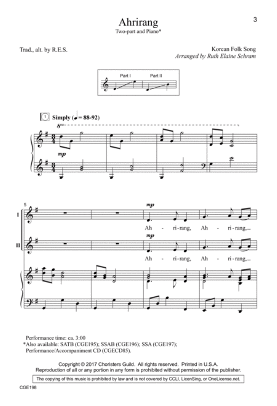 Ahrirang (Two-part) Ahrirang (Two-part) 2-Part scores gallery preview page 2