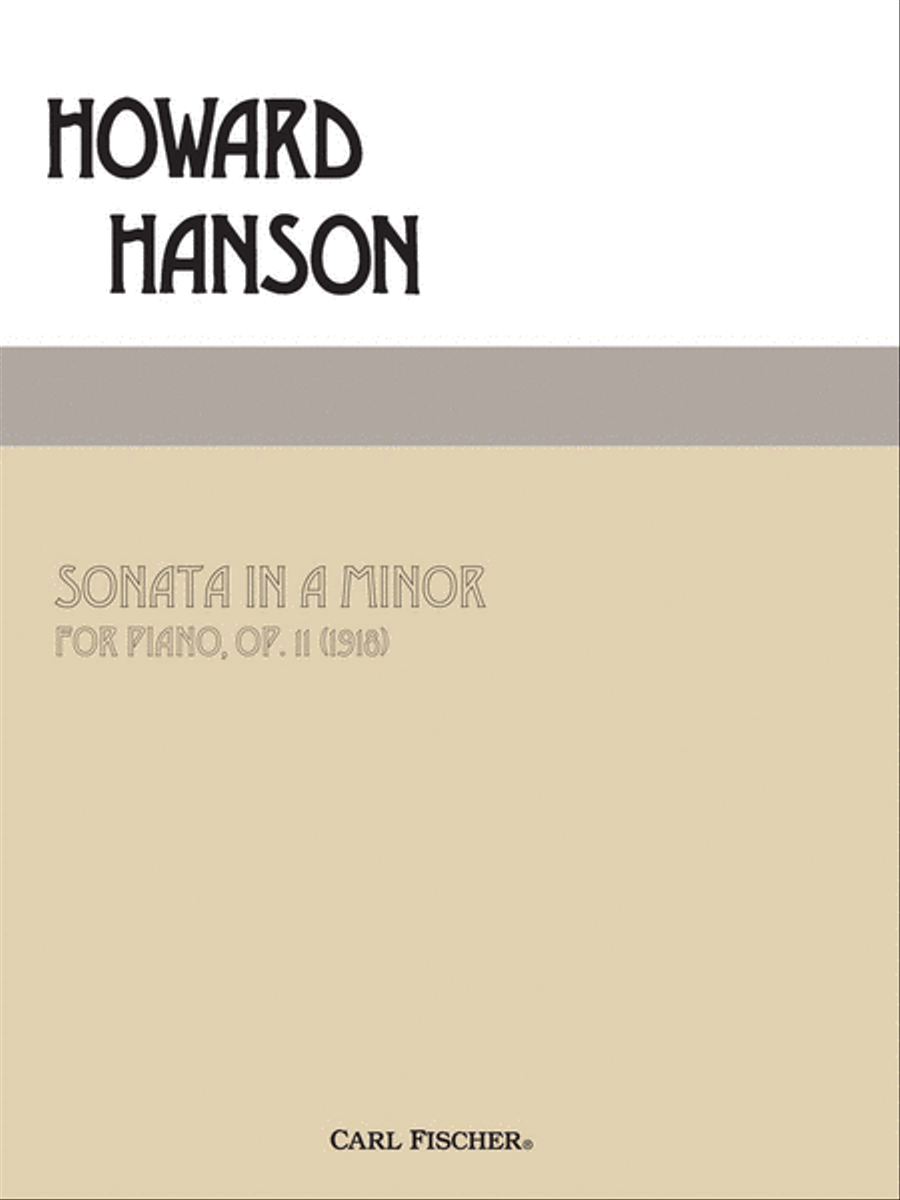 Sonata In A Minor, Op. 11 (1918) Piano Solo scores gallery preview page 1