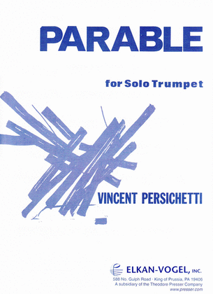 Book cover for Parable For Solo Trumpet