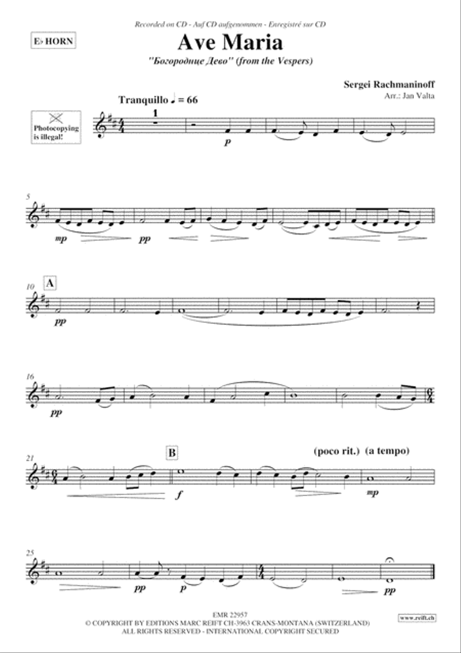 Ave Maria Horn scores gallery preview page 3