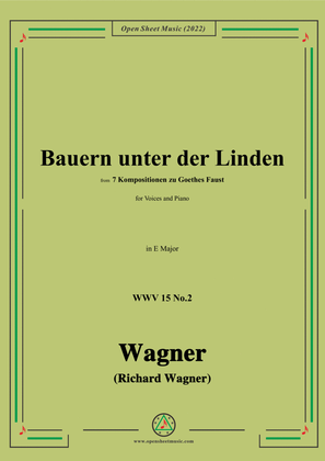 Book cover for R. Wagner-Bauern unter der Linden,WWV 15 No.2,in E Major