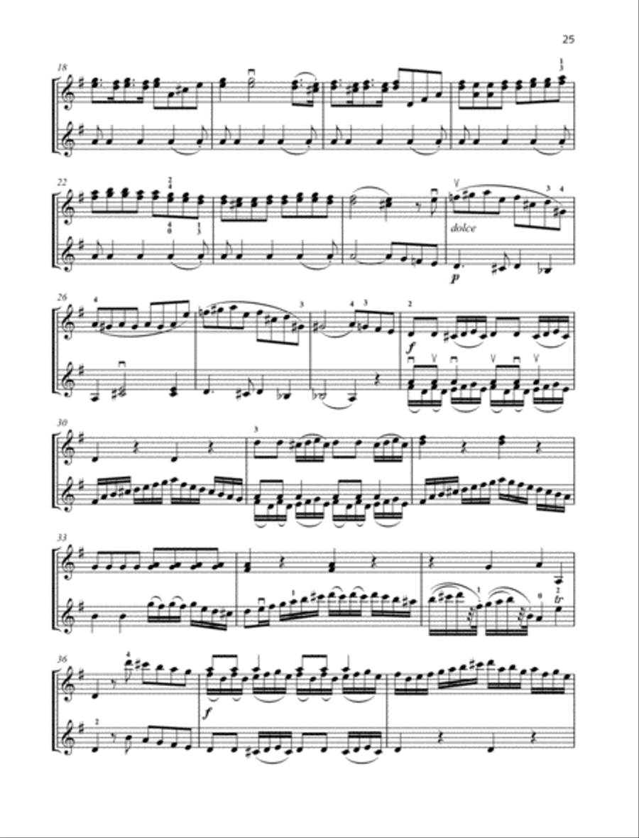 Duetto No. 1 G major Violin scores gallery preview page 2