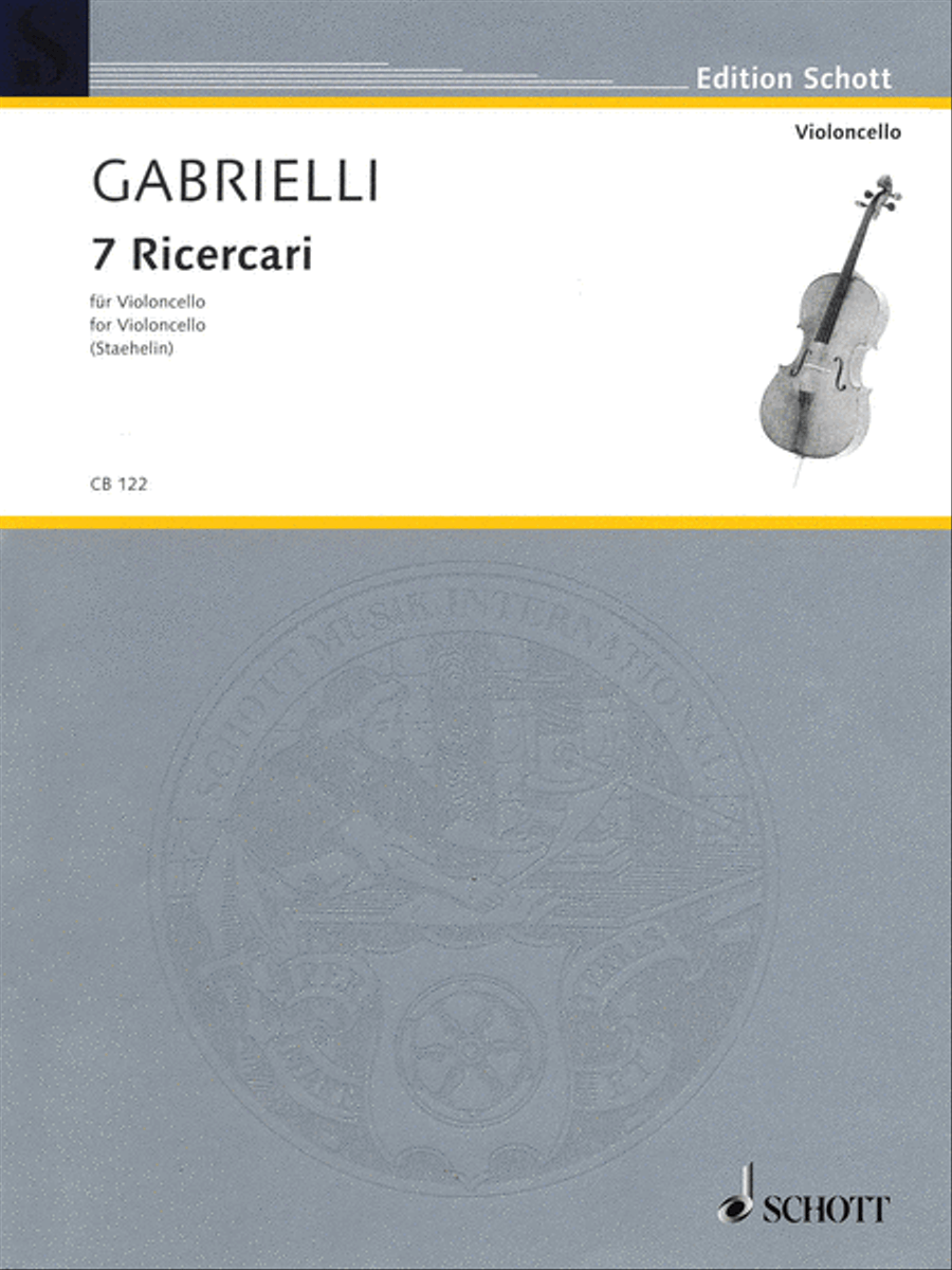 7 Ricercari Cello Solo scores gallery preview page 1