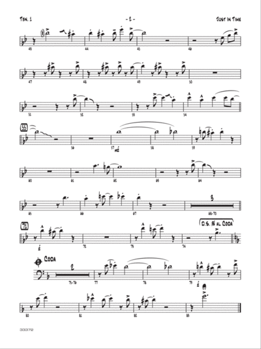 Just in Time: 1st Trombone Jazz Ensemble scores gallery preview page 2