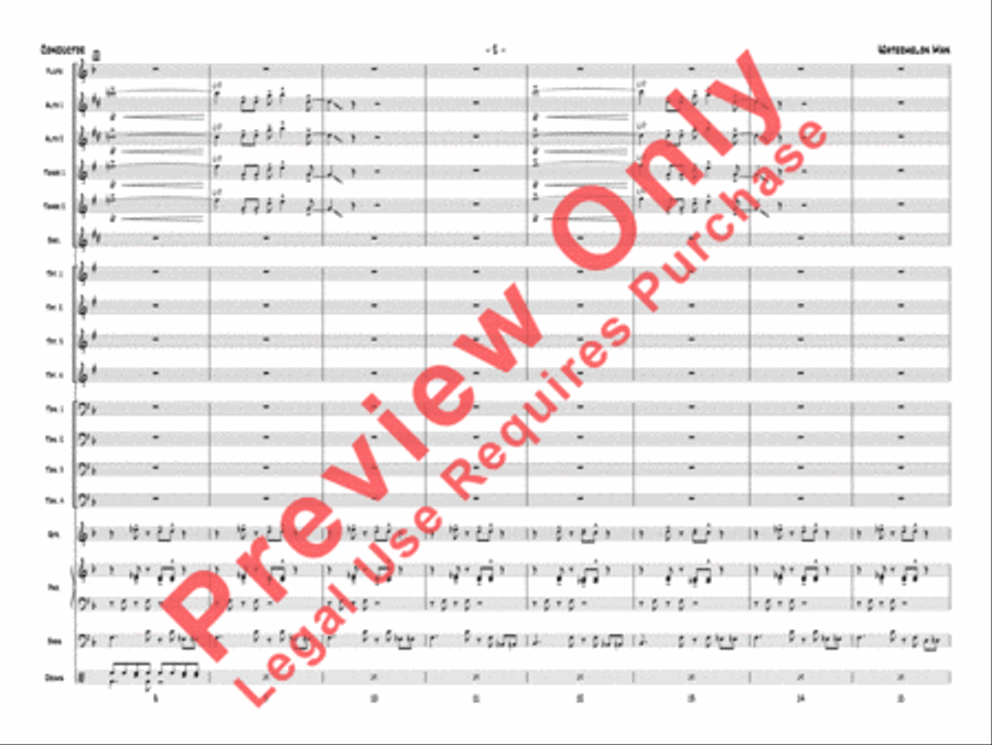 Watermelon Man (score only) Jazz Ensemble scores gallery preview page 5