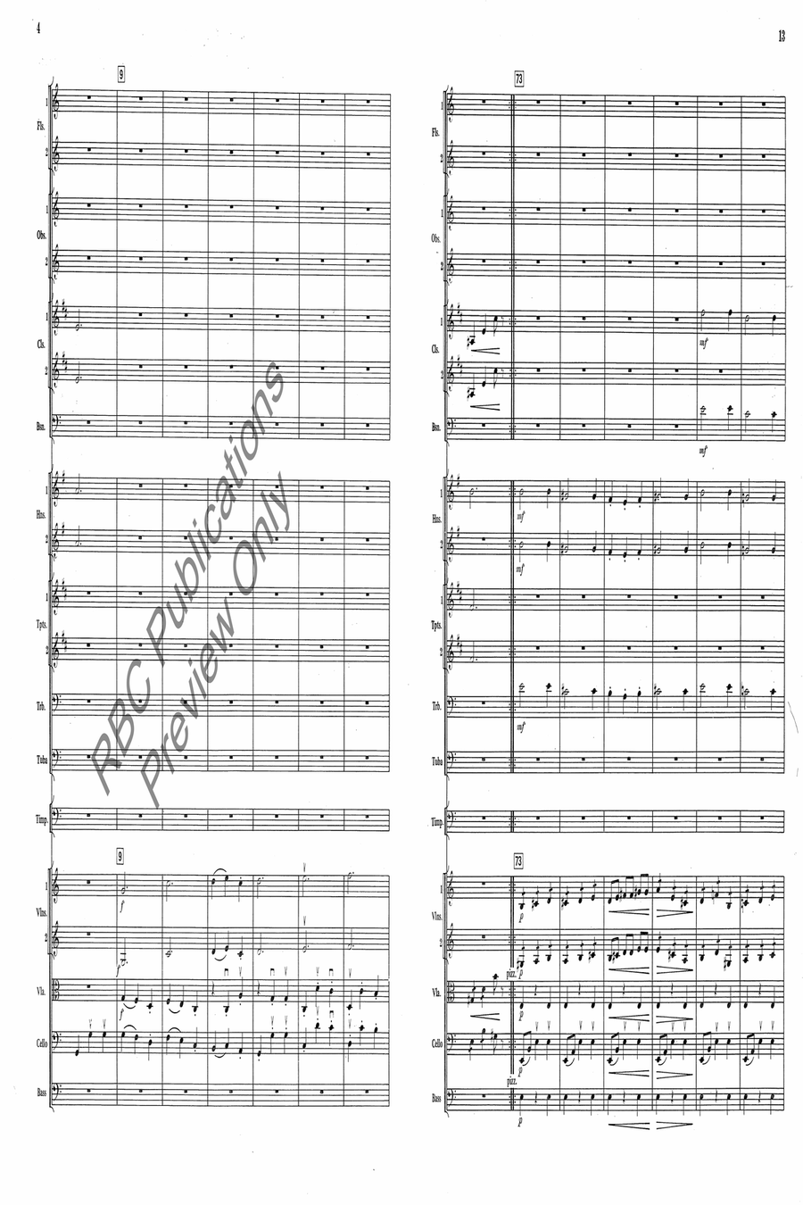Scherzo From Serenade No. 1 Full Orchestra scores gallery preview page 5
